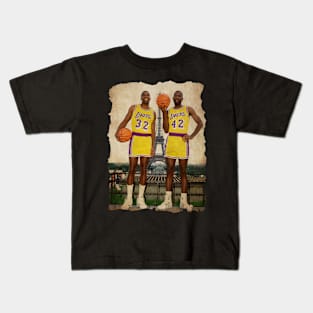 James Worthy and Magic Johnson in Paris Kids T-Shirt